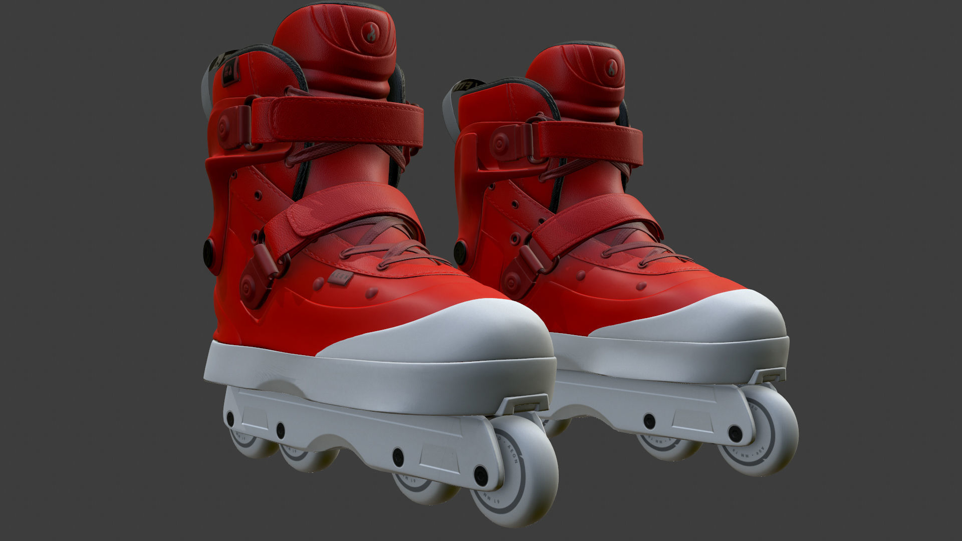 Roller Skate Low-poly 3D model_10