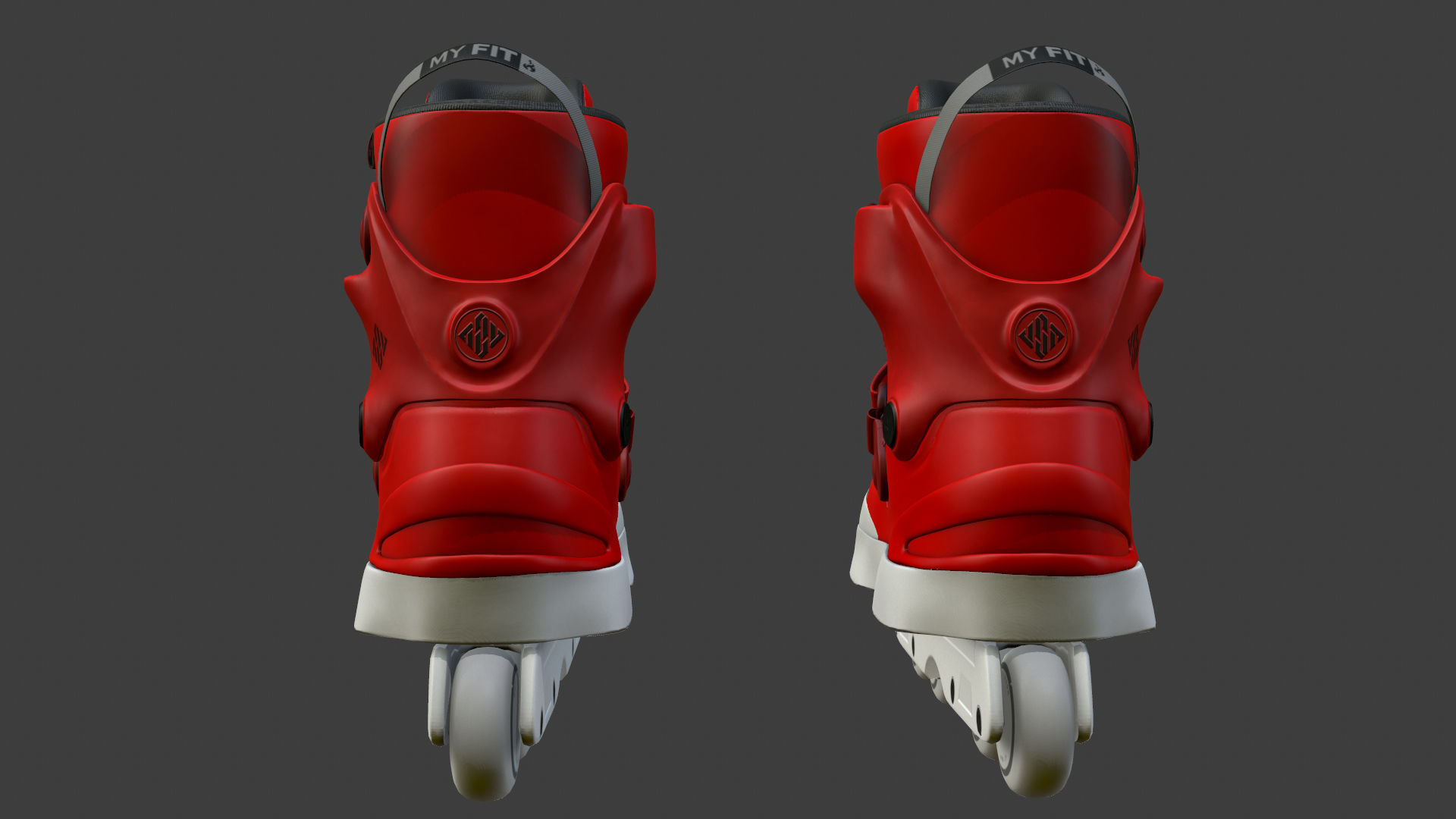 Roller Skate Low-poly 3D model_8