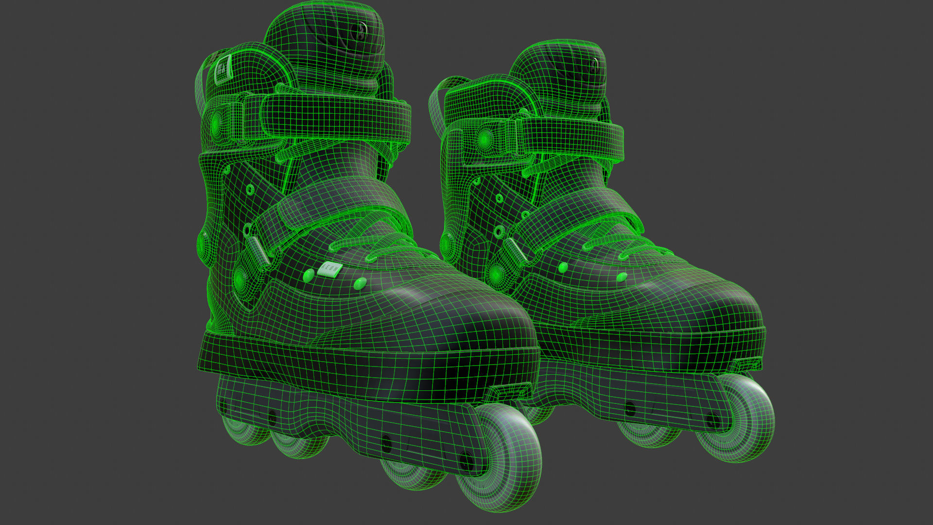 Roller Skate Low-poly 3D model_12