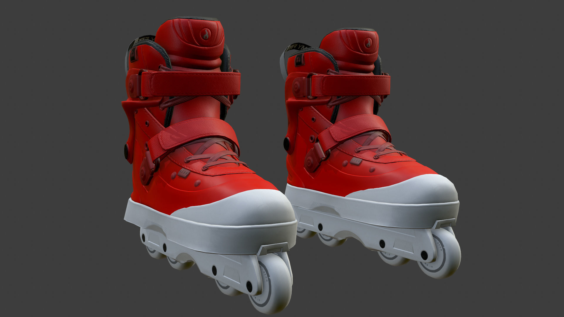 Roller Skate Low-poly 3D model_14