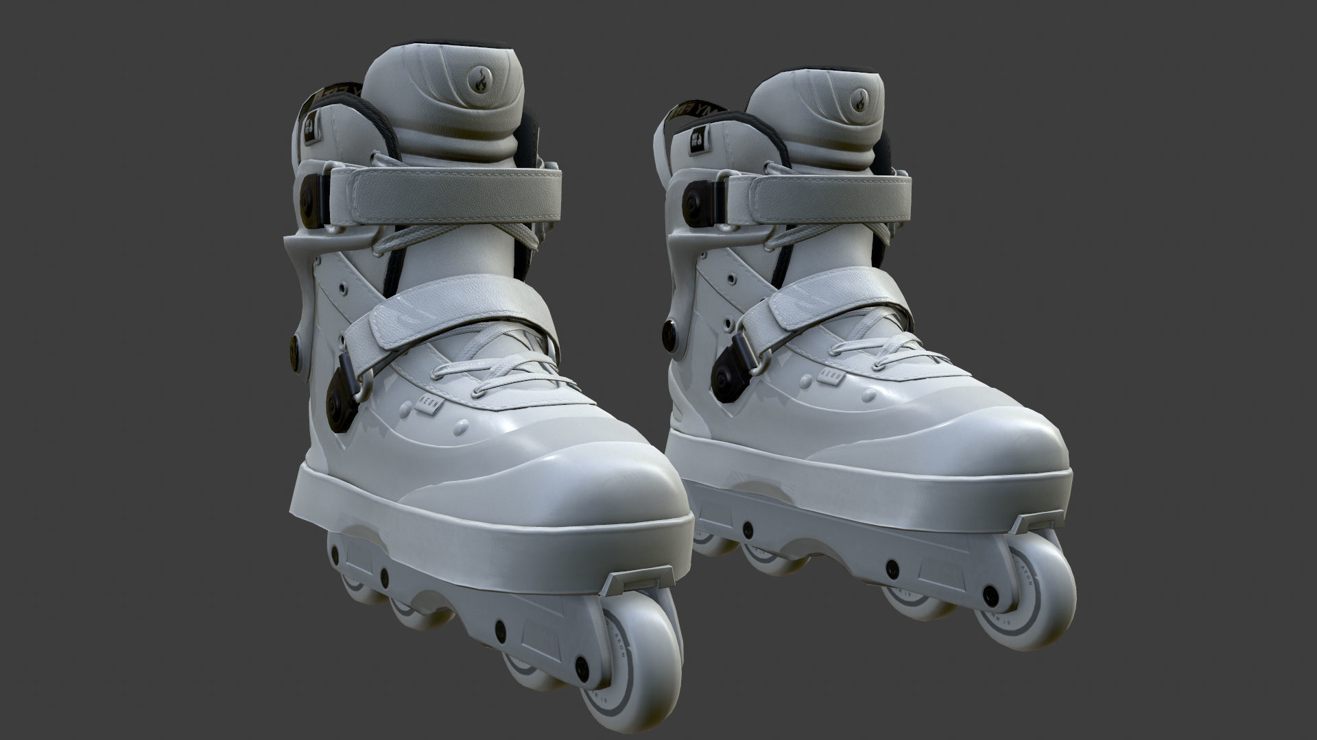 Roller Skate Low-poly 3D model_13
