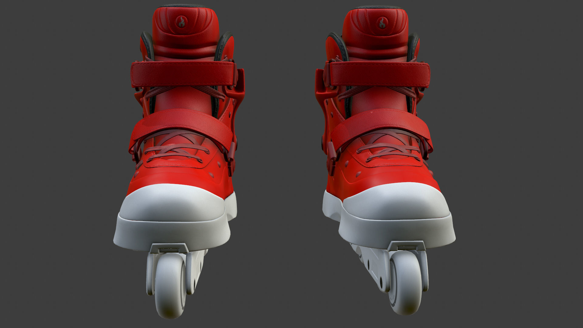 Roller Skate Low-poly 3D model_2