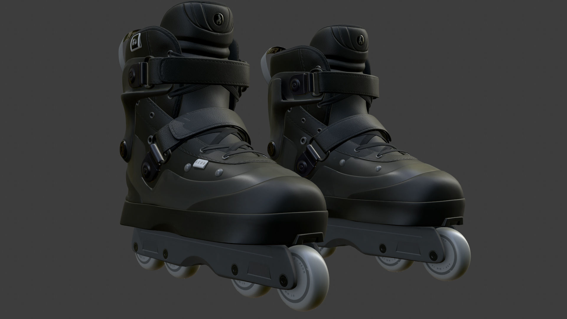 Roller Skate Low-poly 3D model_11