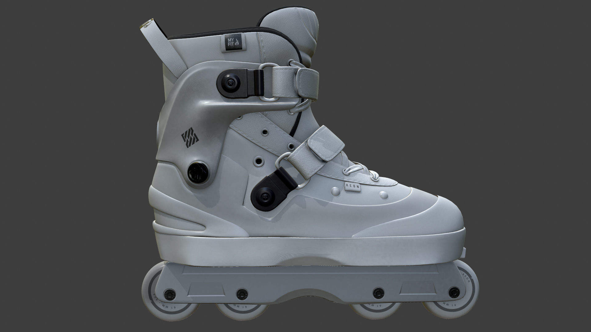 Roller Skate Low-poly 3D model_4