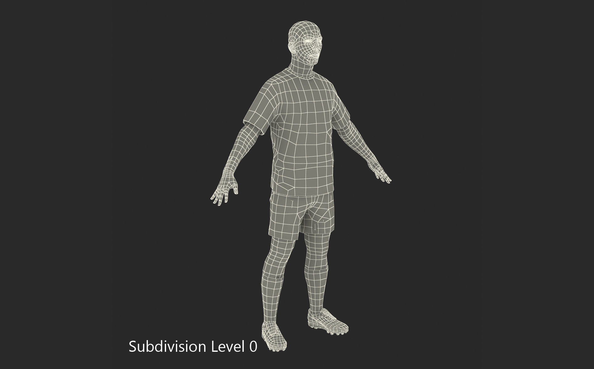 Soccer Player Chelsea Rigged 2 for Cinema 4D 3D model_30