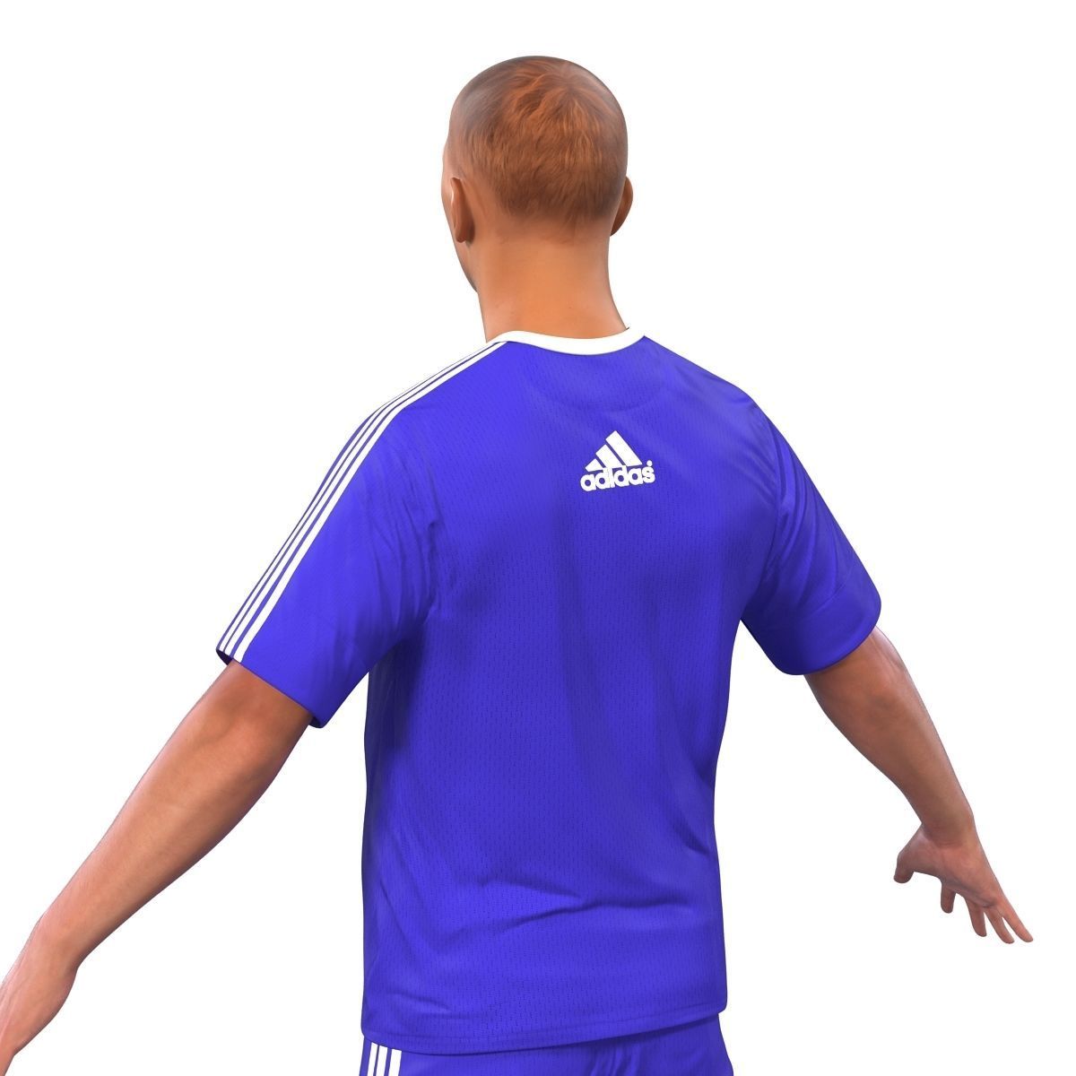 Soccer Player Chelsea Rigged 2 for Cinema 4D 3D model_14