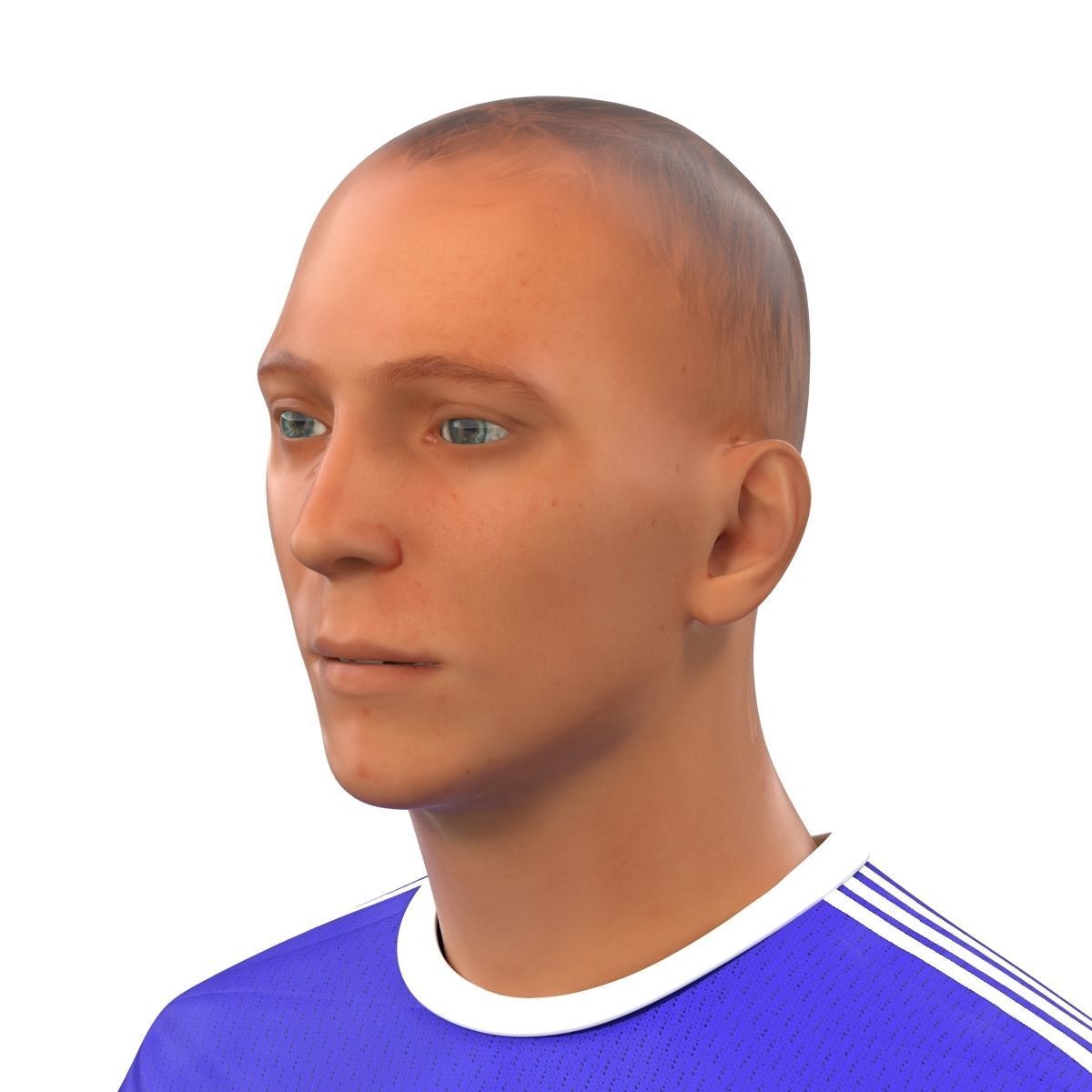 Soccer Player Chelsea Rigged 2 for Cinema 4D 3D model_22