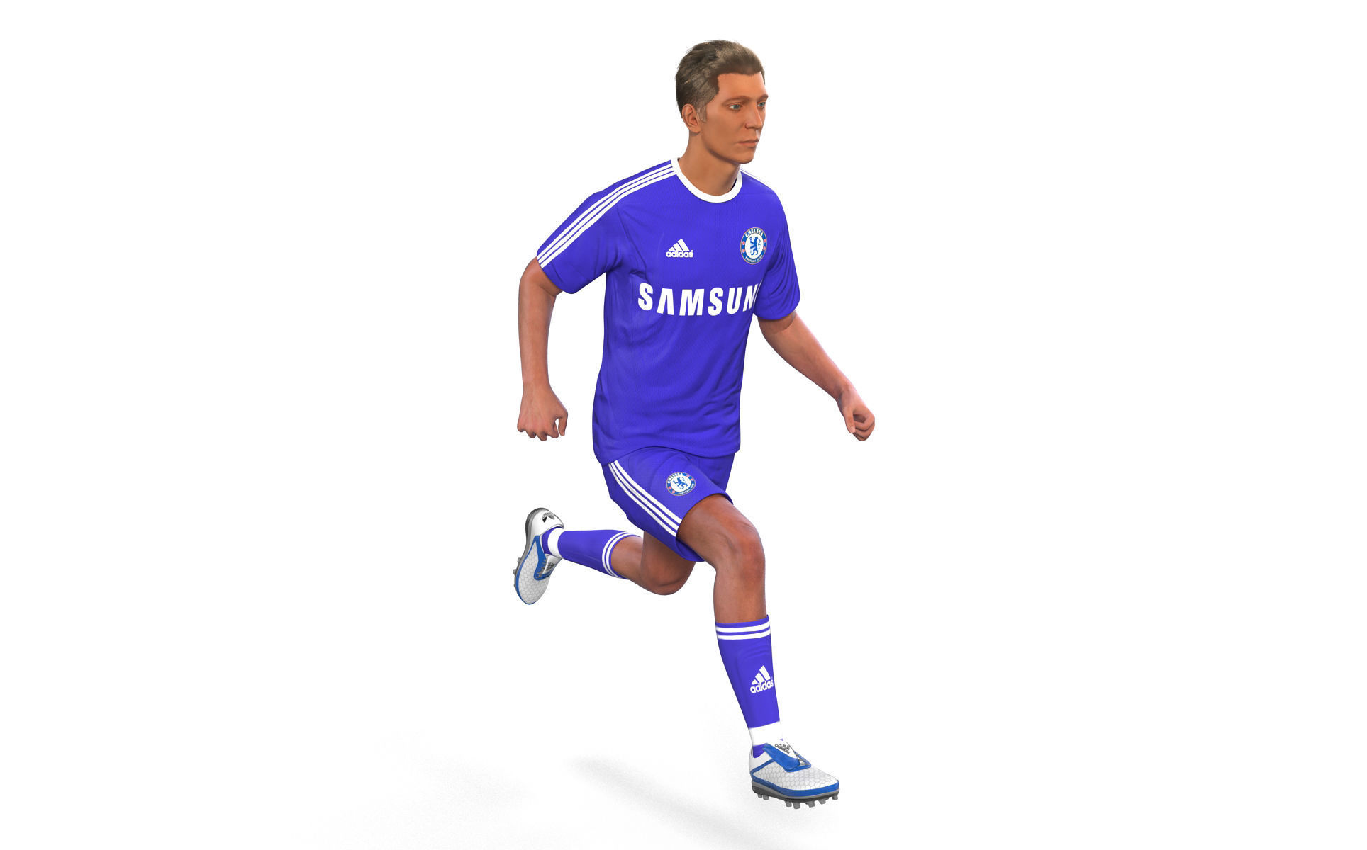 Soccer Player Chelsea Rigged 2 for Cinema 4D 3D model_1