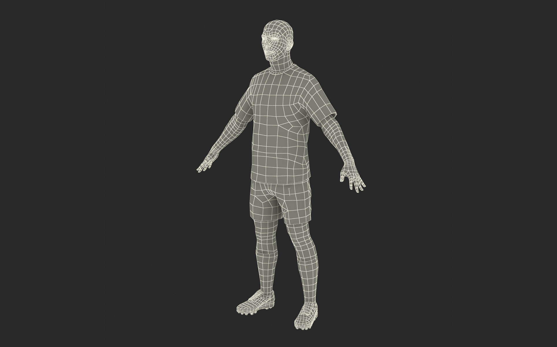 Soccer Player Chelsea Rigged 2 for Cinema 4D 3D model_36