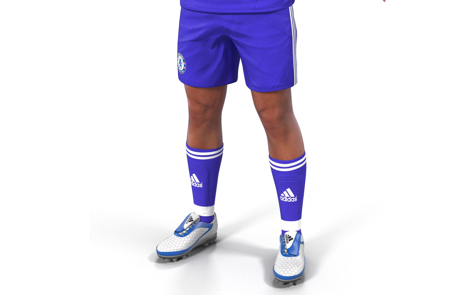 Soccer Player Chelsea Rigged 2 for Maya 3D model_20