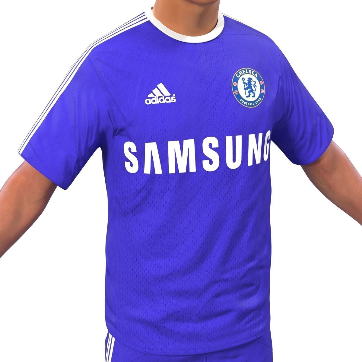 Soccer Player Chelsea Rigged 2 for Maya 3D model_16