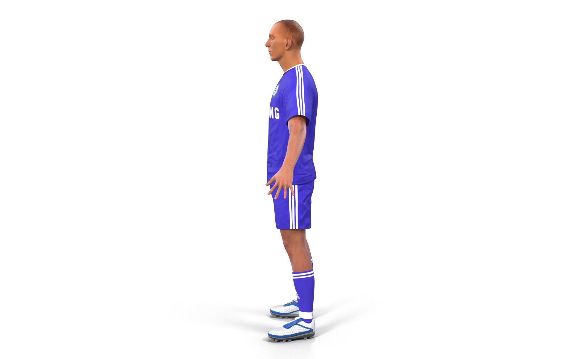 Soccer Player Chelsea Rigged 2 for Maya 3D model_11