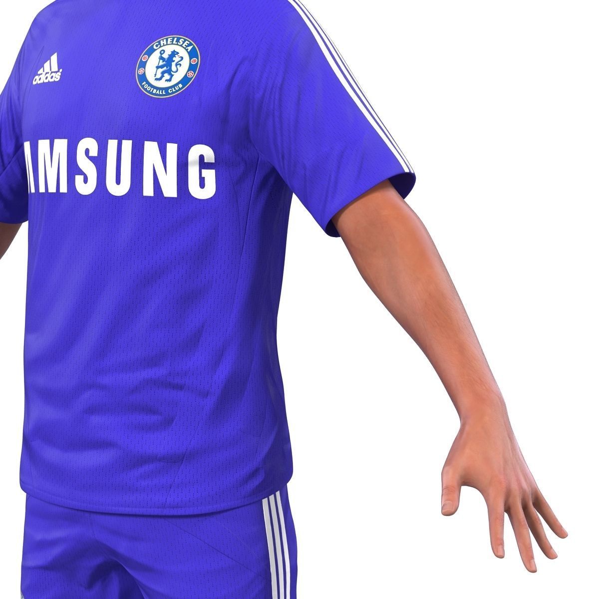 Soccer Player Chelsea Rigged 2 for Maya 3D model_18