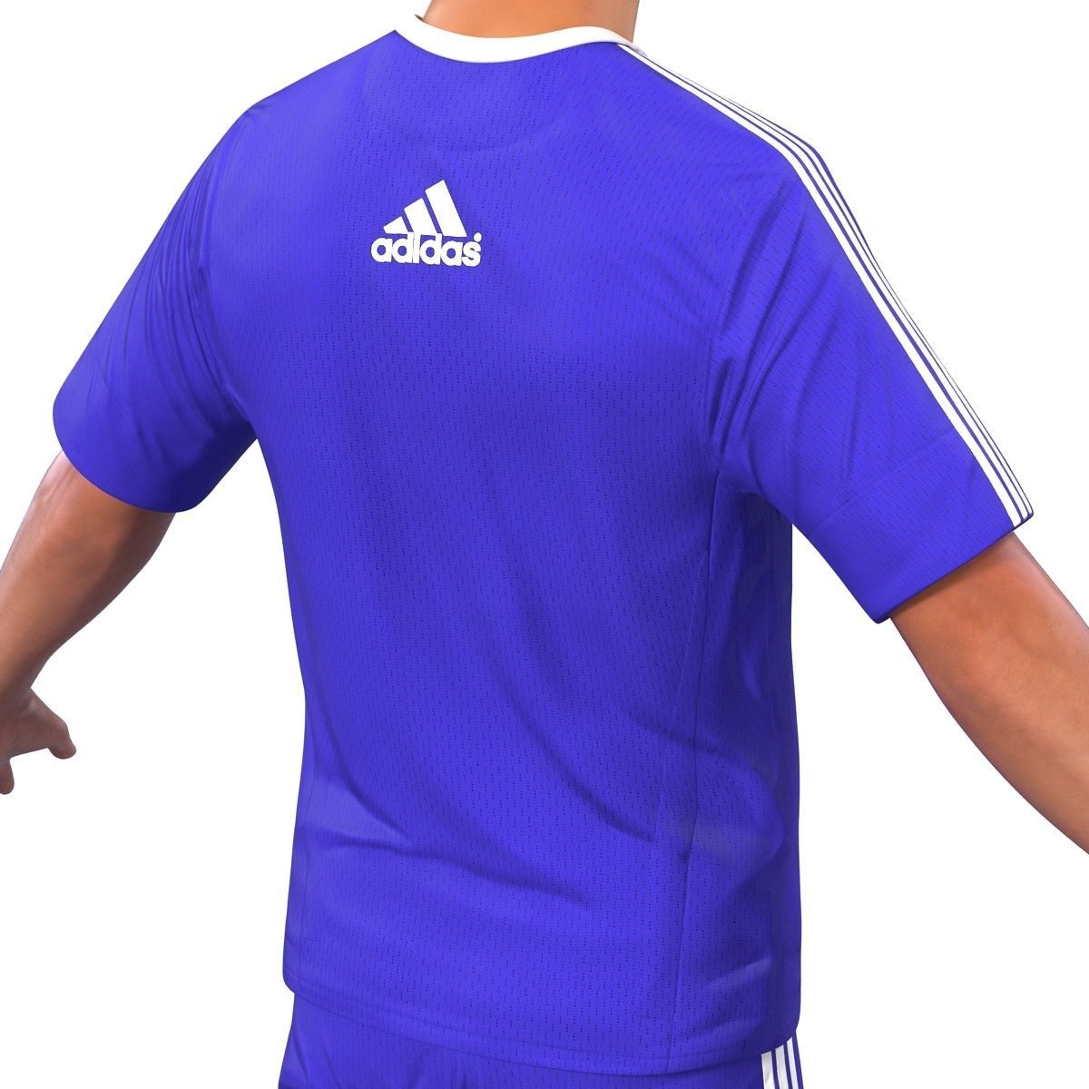 Soccer Player Chelsea Rigged 2 for Maya 3D model_17