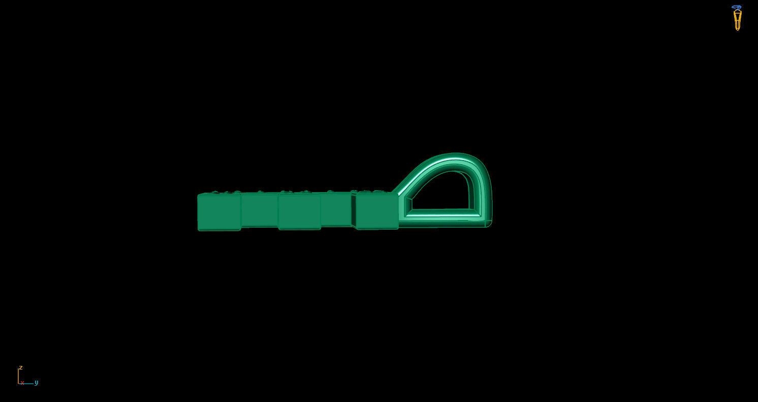 Pendant E letter with diamonds 3D print model_8