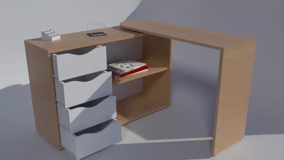Ofice birou table Free 3D model
