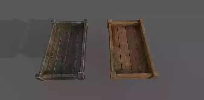 wooden boxes 3D model