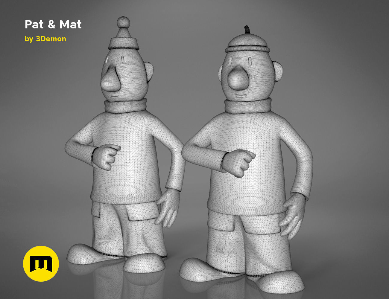 Pat and Mat figures 3D print model_20
