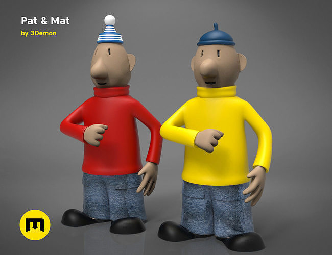Pat and Mat figures 3D print model