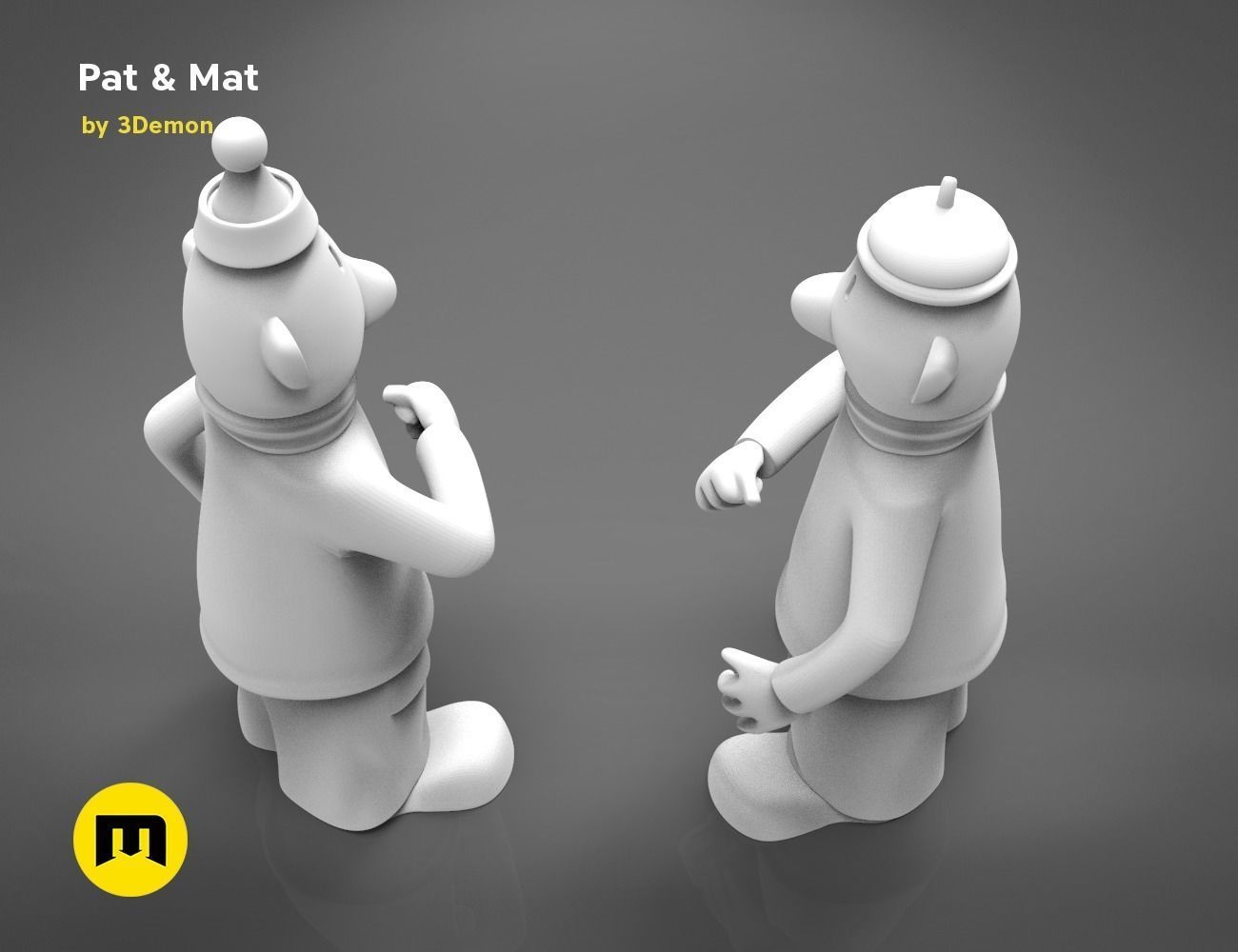 Pat and Mat figures 3D print model_11