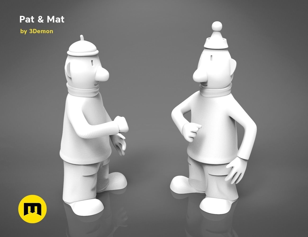 Pat and Mat figures 3D print model_14
