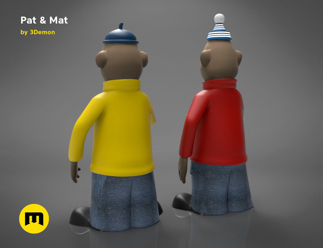 Pat and Mat figures 3D print model_2