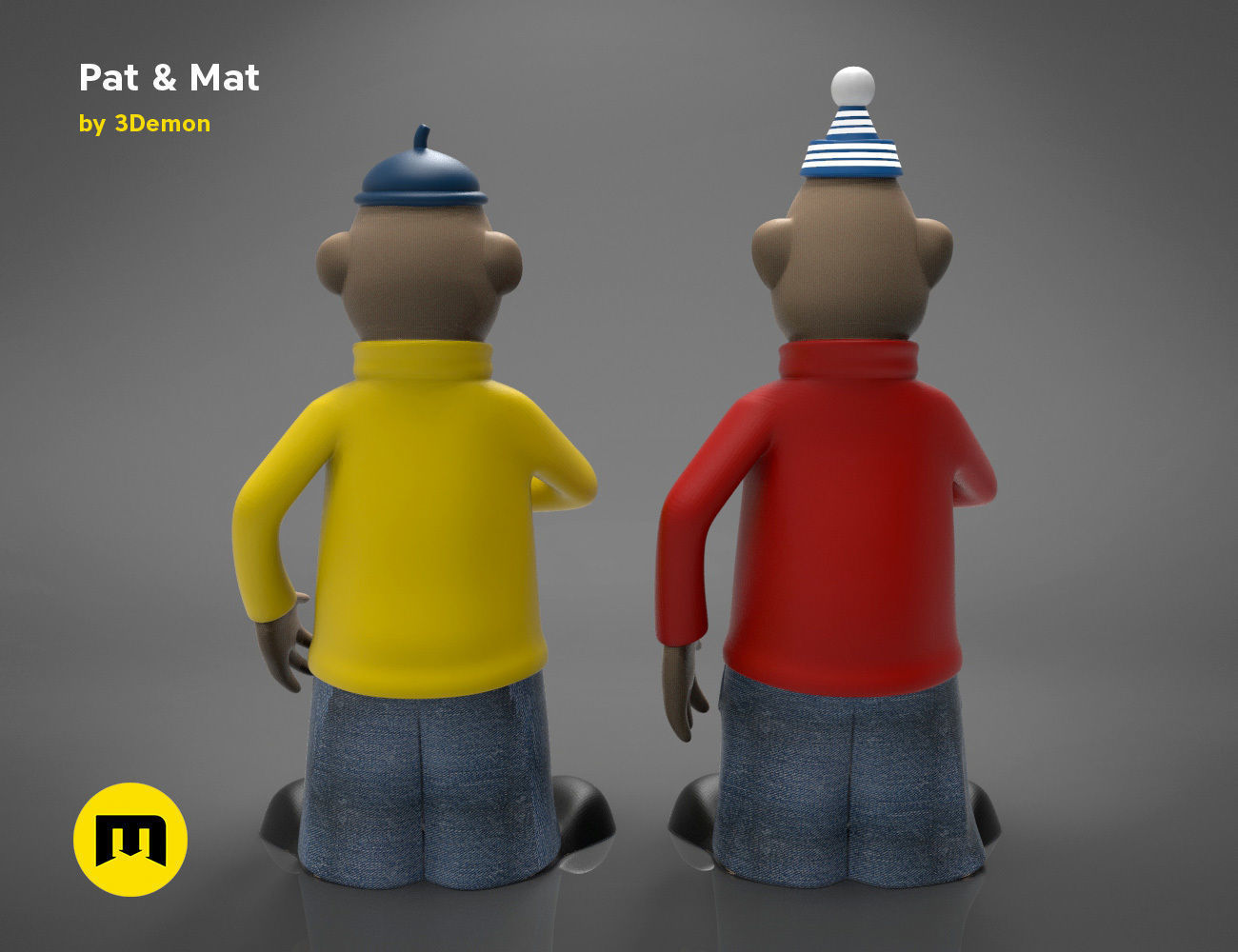 Pat and Mat figures 3D print model_3