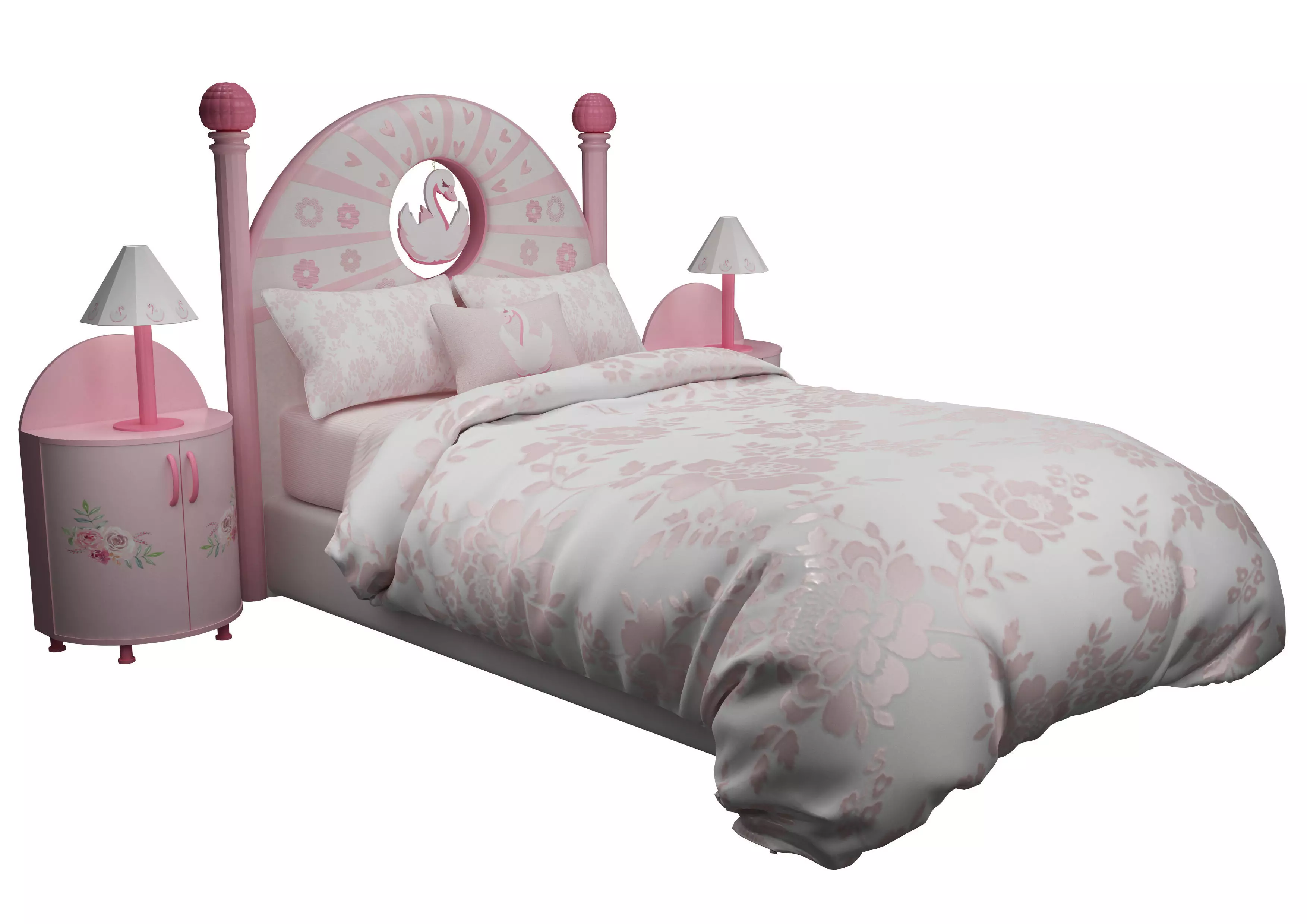 Girl bed 3D model