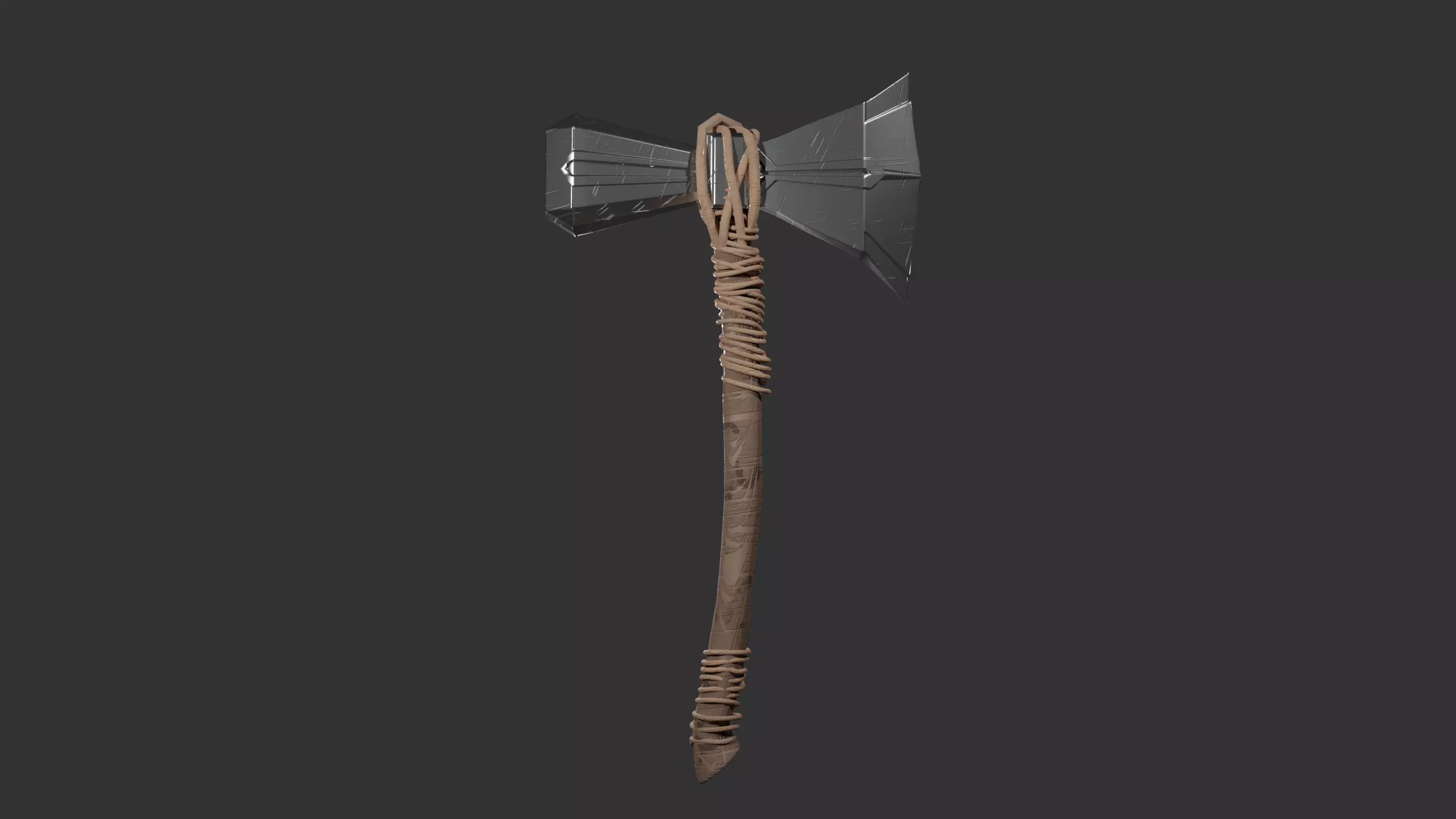 Stormbreaker viking axe 3D model_0