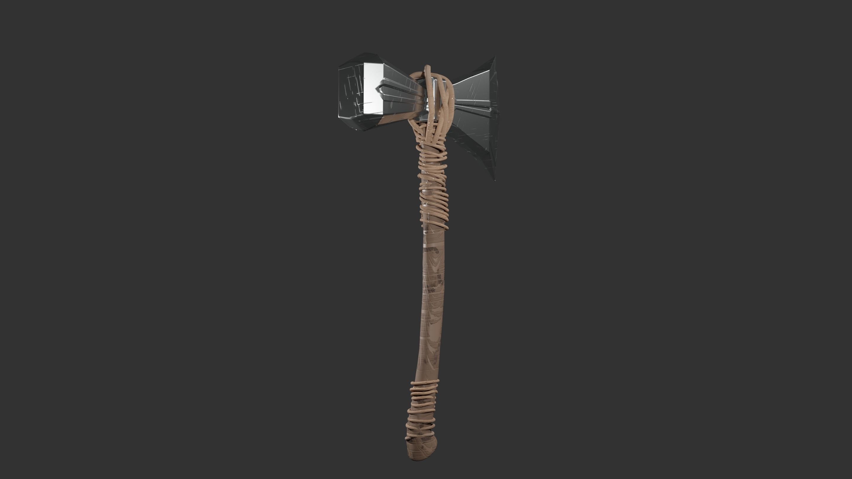Stormbreaker viking axe 3D model_20
