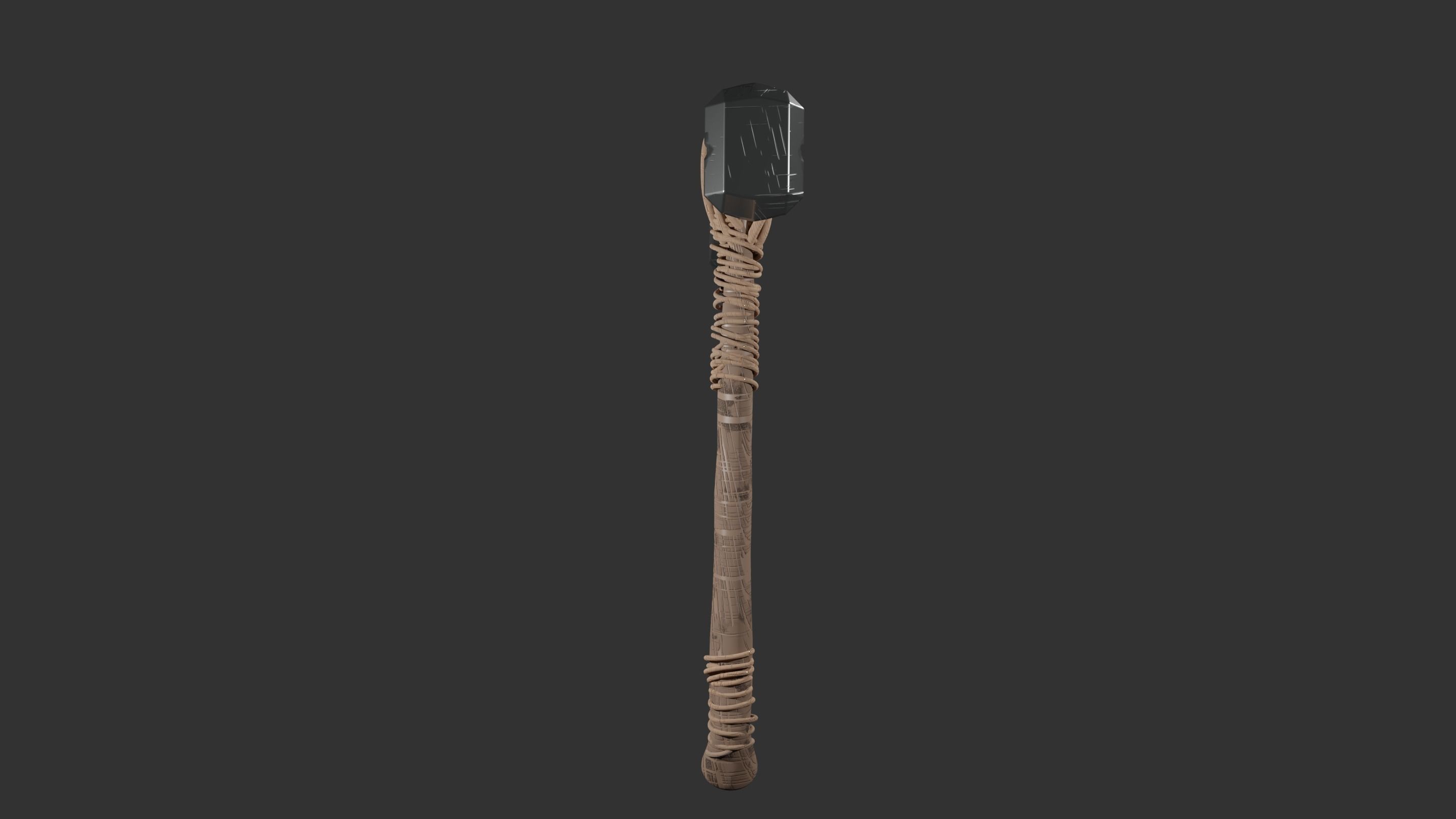 Stormbreaker viking axe 3D model_17