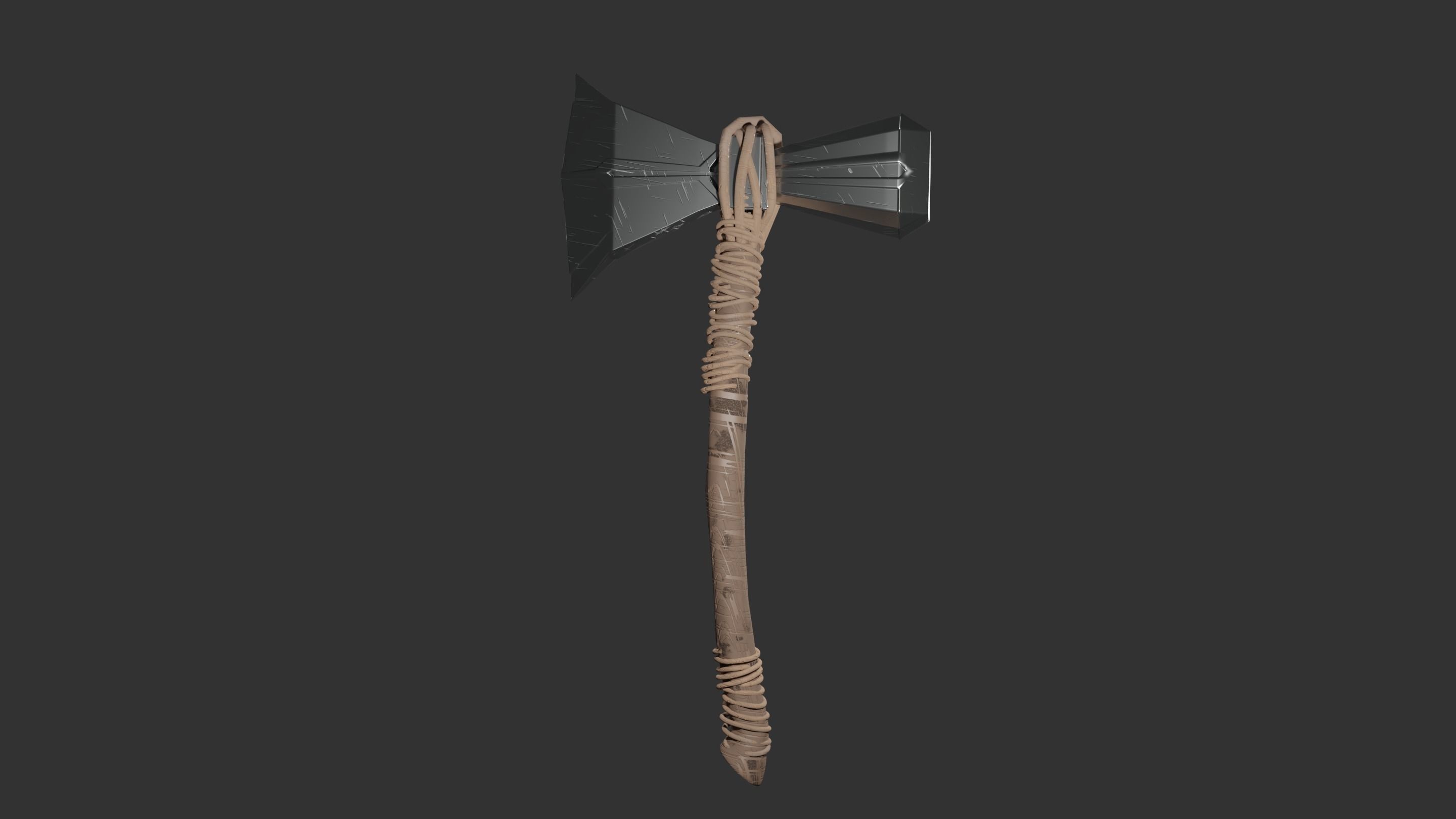Stormbreaker viking axe 3D model_12