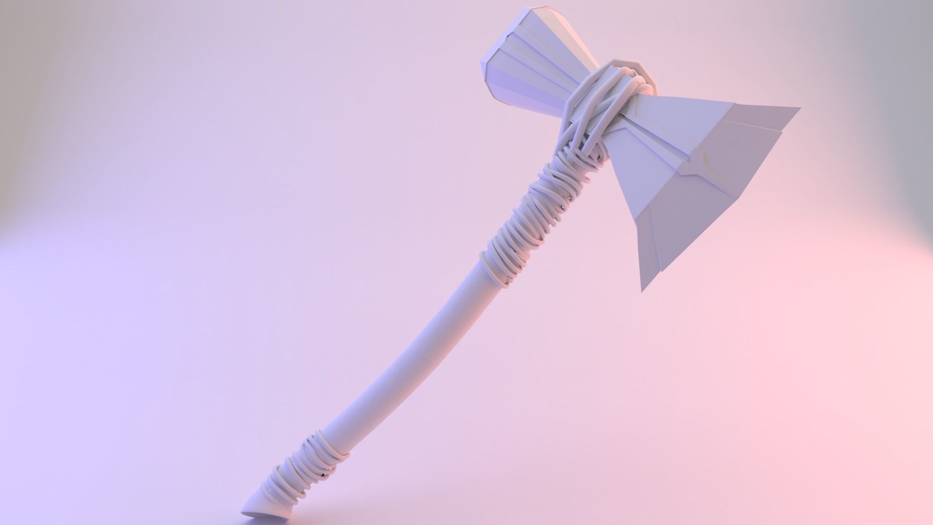 Stormbreaker viking axe 3D model_24