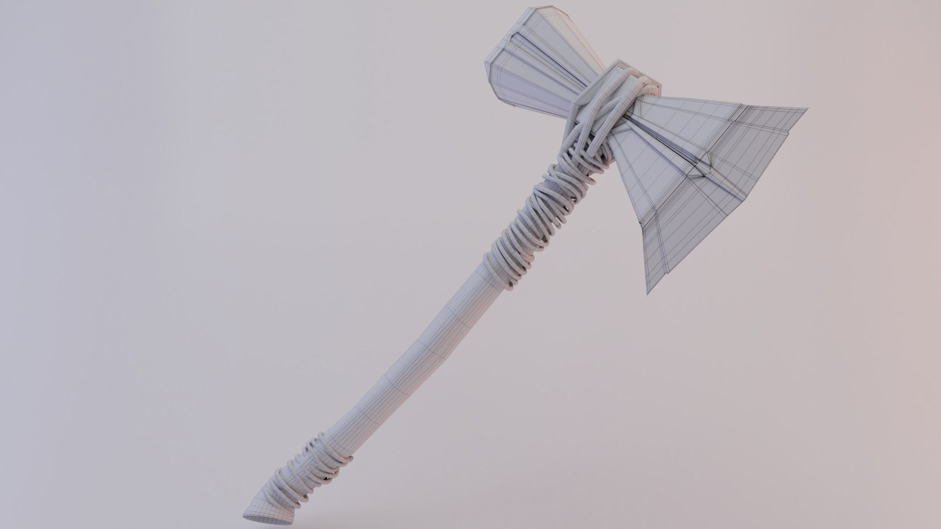 Stormbreaker viking axe 3D model_26