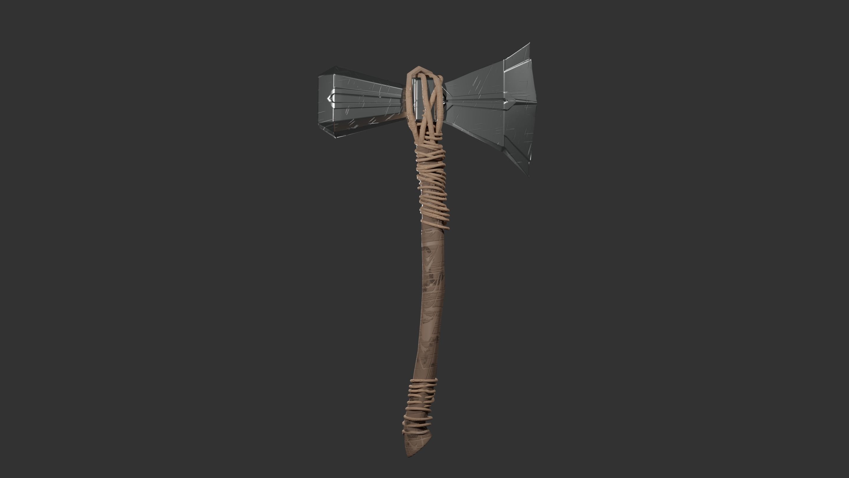 Stormbreaker viking axe 3D model_23