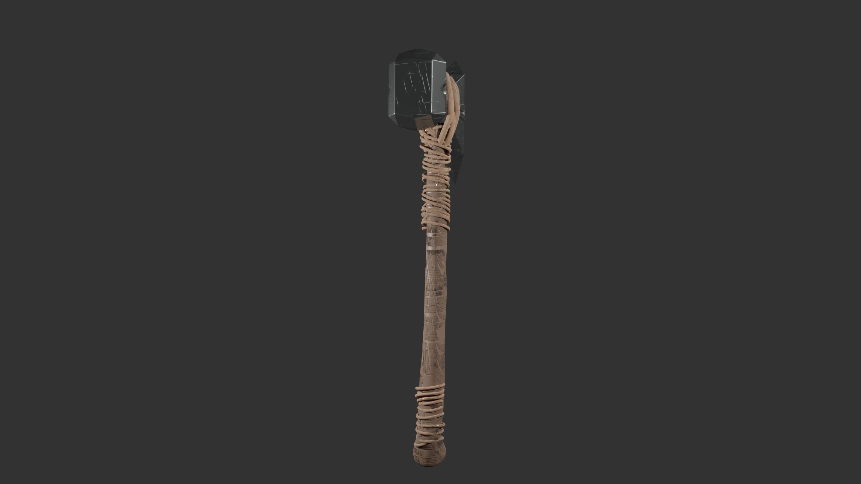 Stormbreaker viking axe 3D model_18
