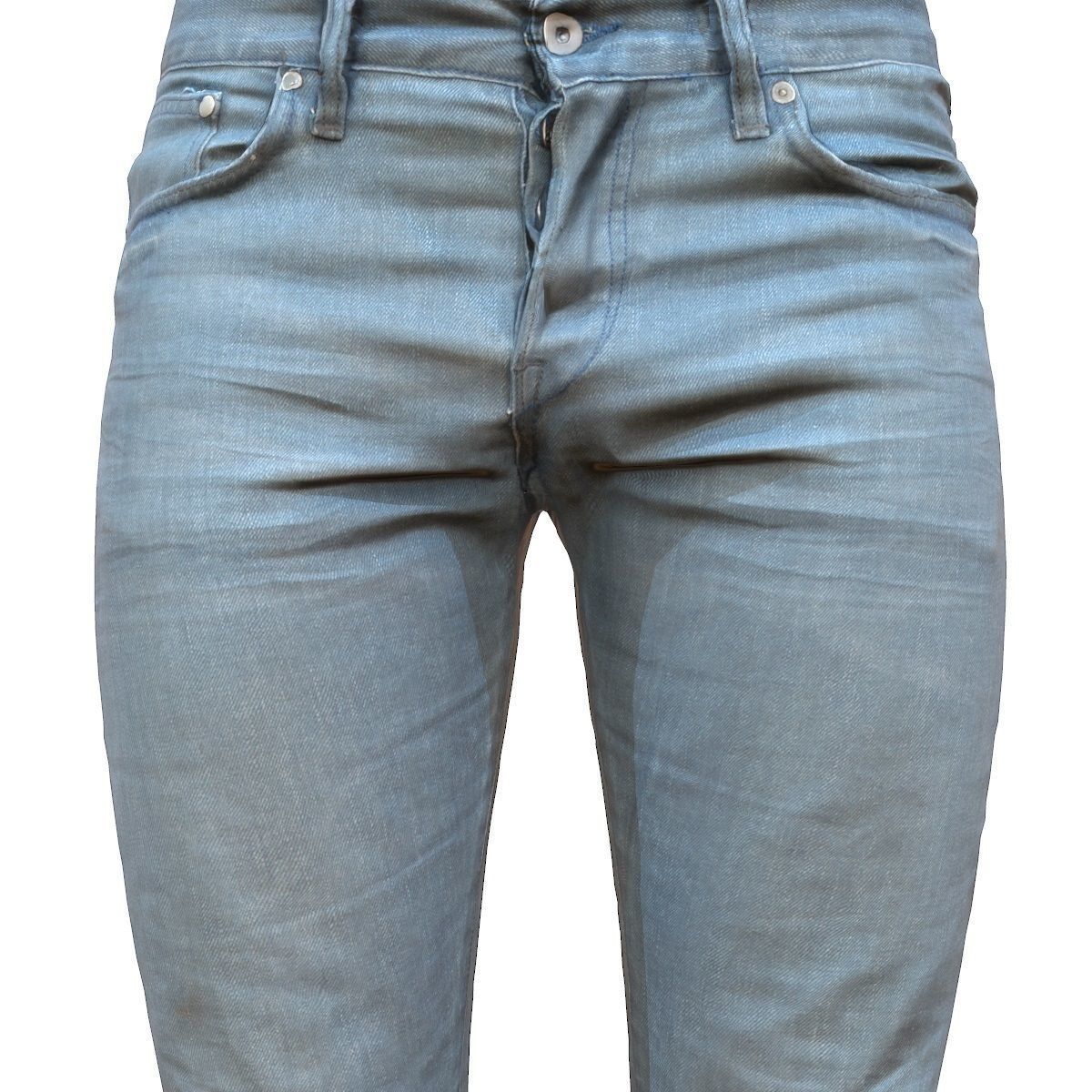 Blue Jeans Pants Low-poly 3D model_7