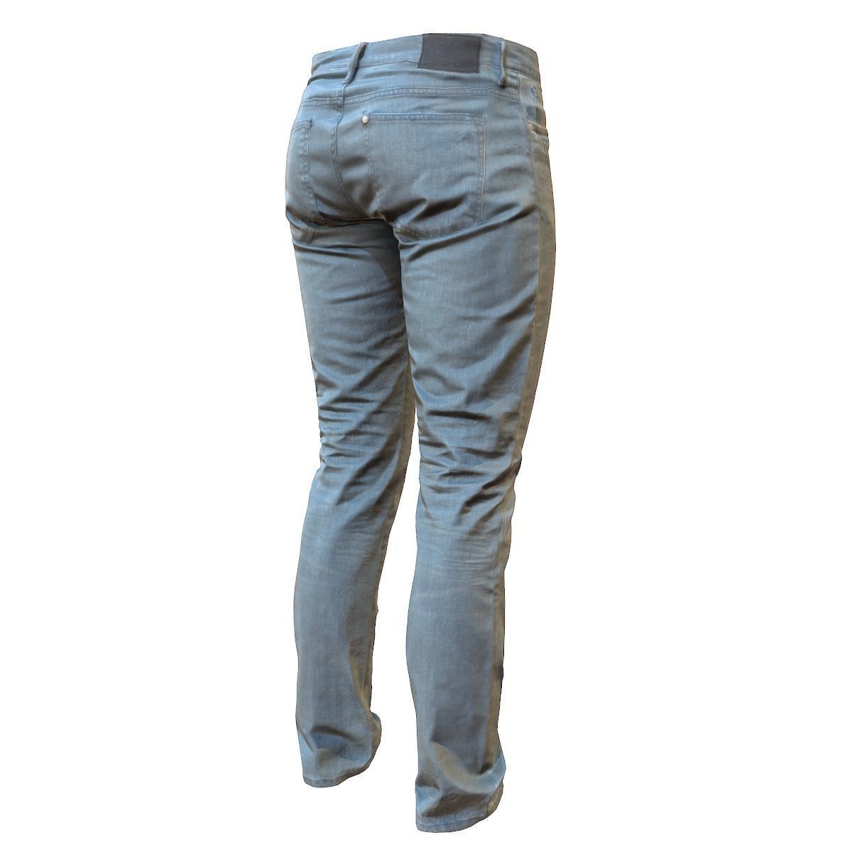 Blue Jeans Pants Low-poly 3D model_1
