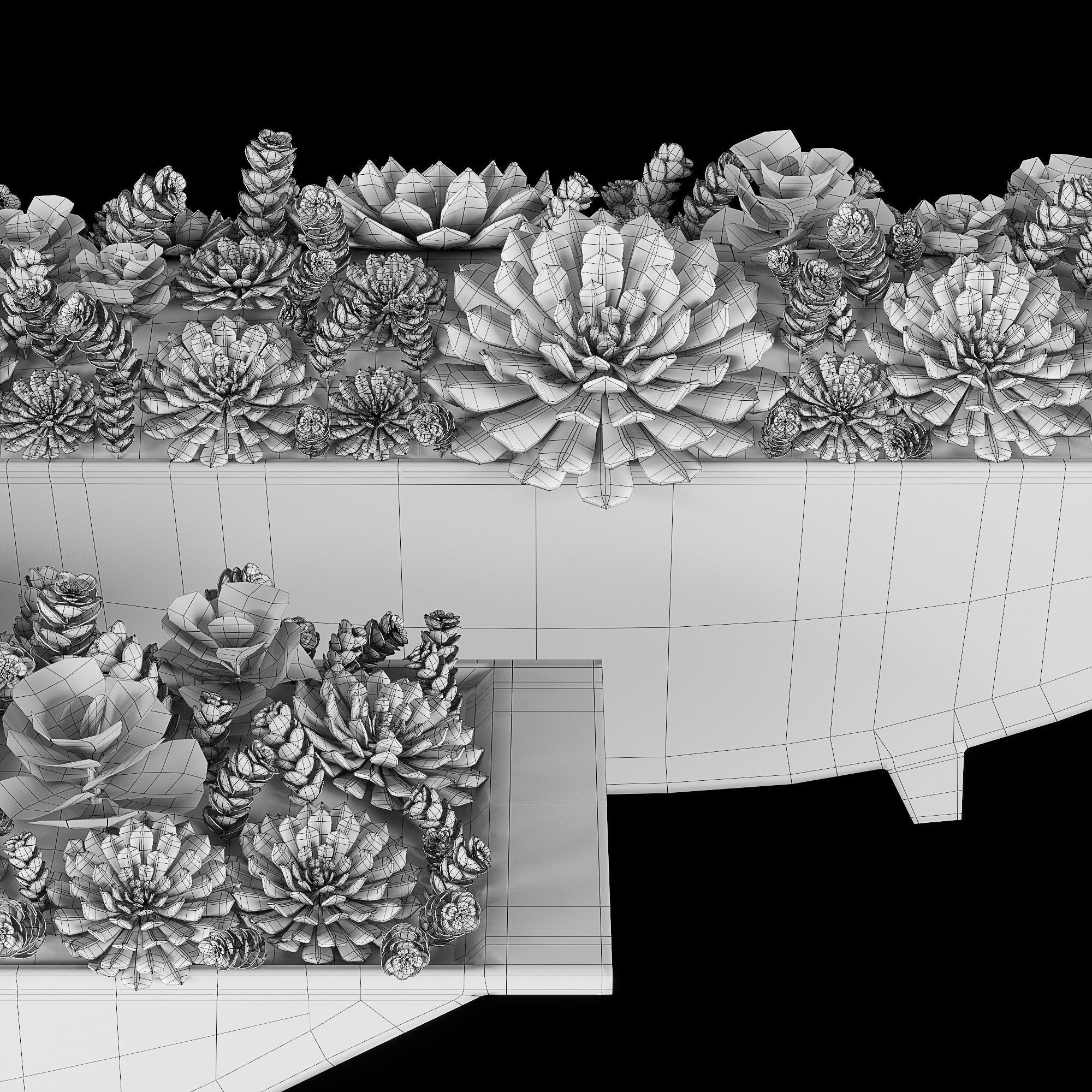 Rh Cast metal trough 3D model_4