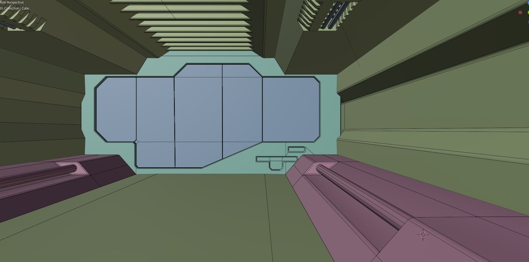 sci-fi laboratory tunnel  3D model_3