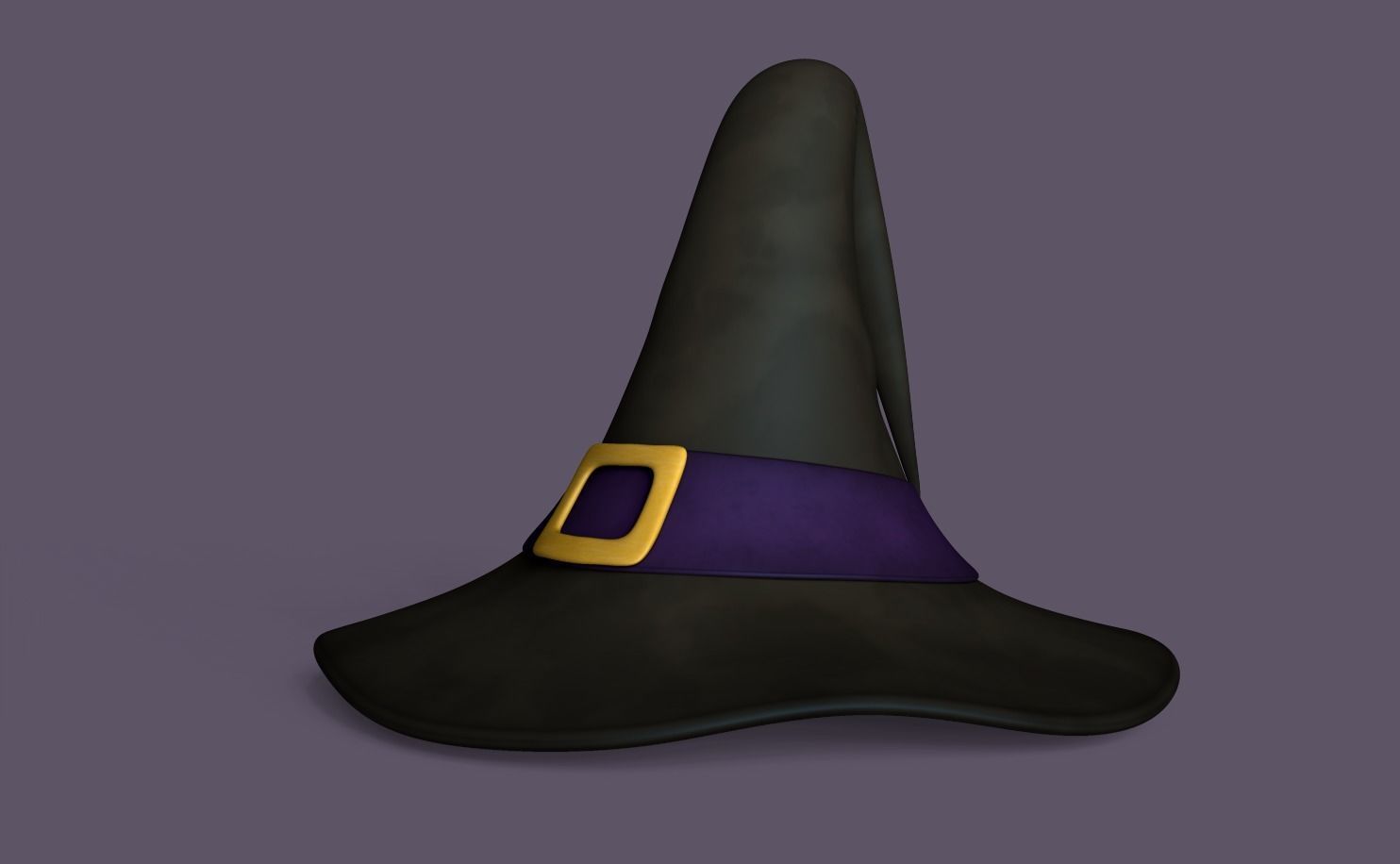 Witch Hat - Sorceress Enchantress Low-poly 3D model_1