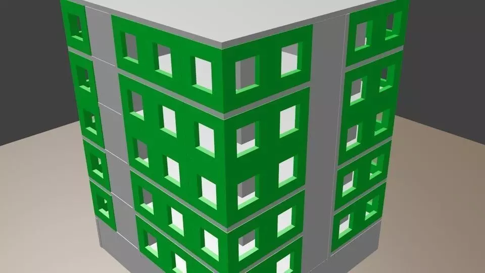 Simple Building Free 3D model