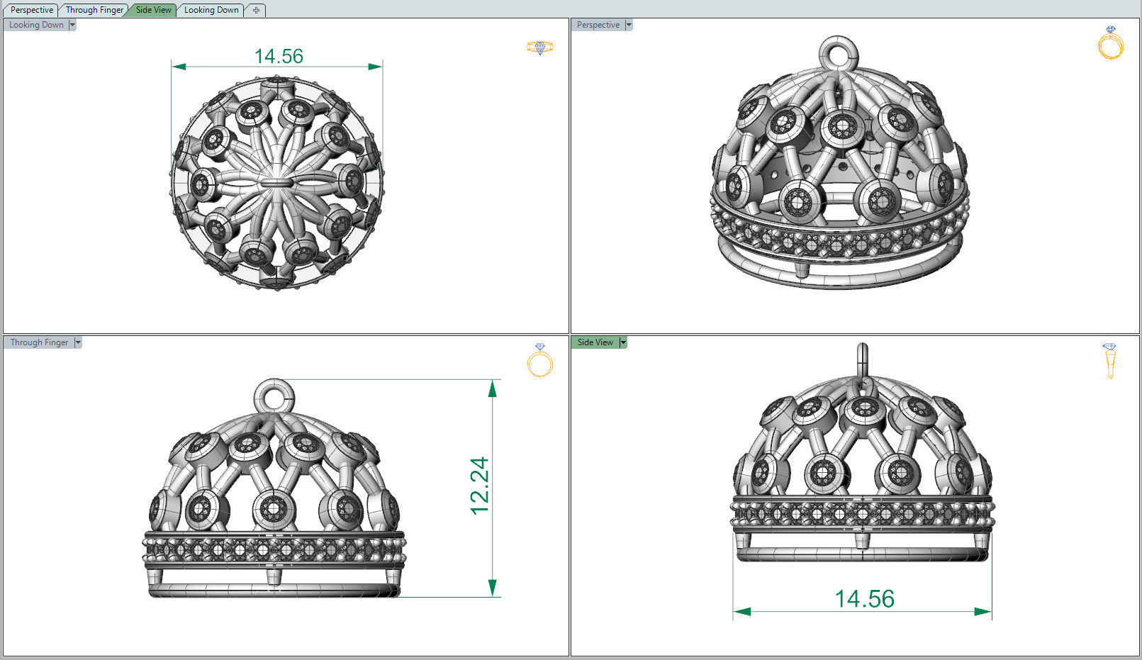 Fringed ring 3D print model_3