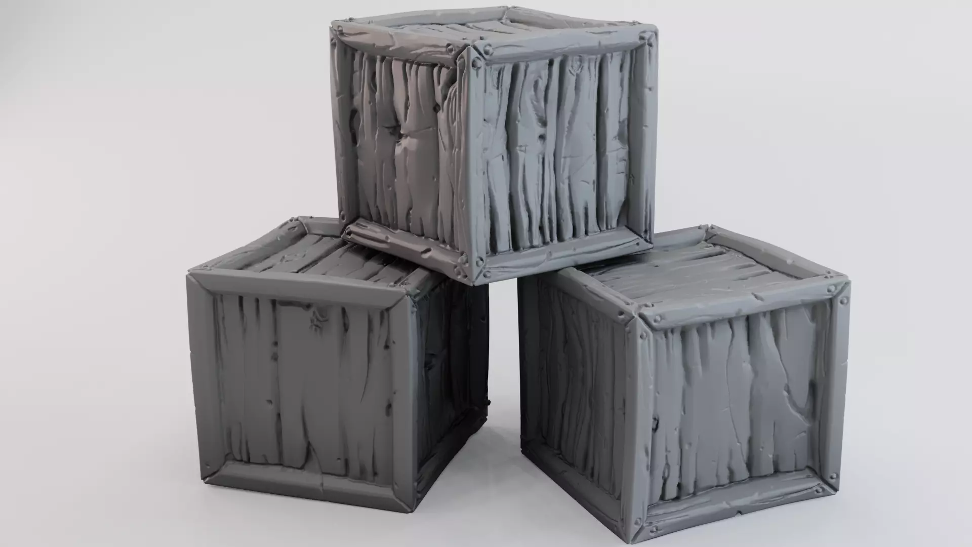 Crate A three cubes Free 3D print model