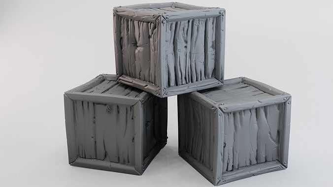 Crate A three cubes Free 3D print model