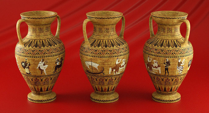 Ancient Vase Low-poly 3D model