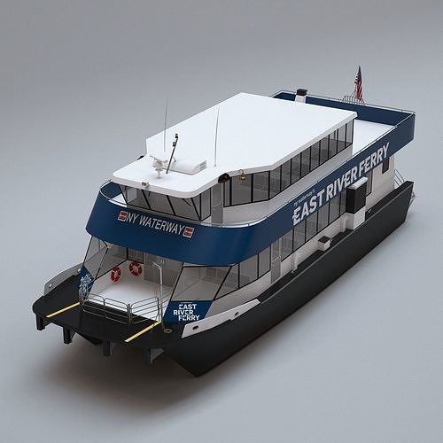 New York East River Ferry Boat 3D model