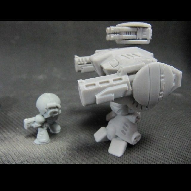 CHIBI-TECH SD - PYTHON-V GUNPOD        3D print model_4