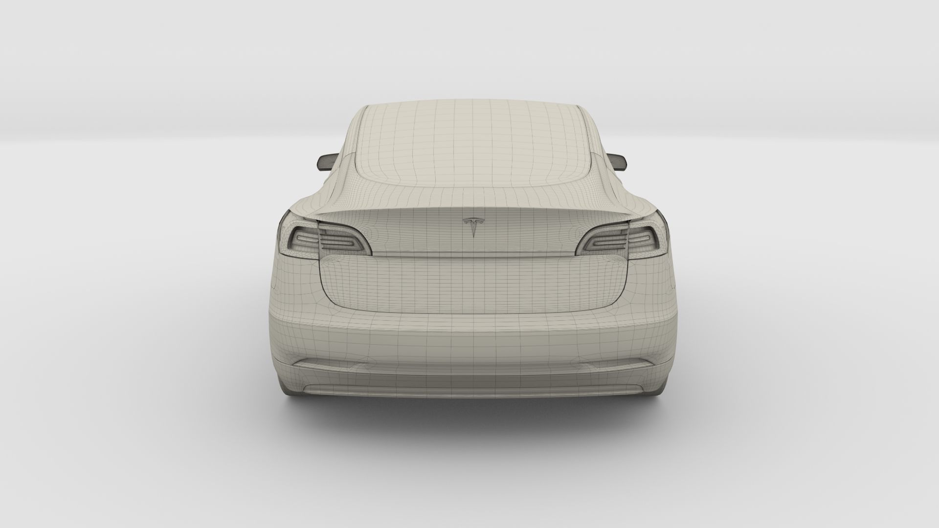 Tesla Model 3 with Chassis Blue 3D model_14