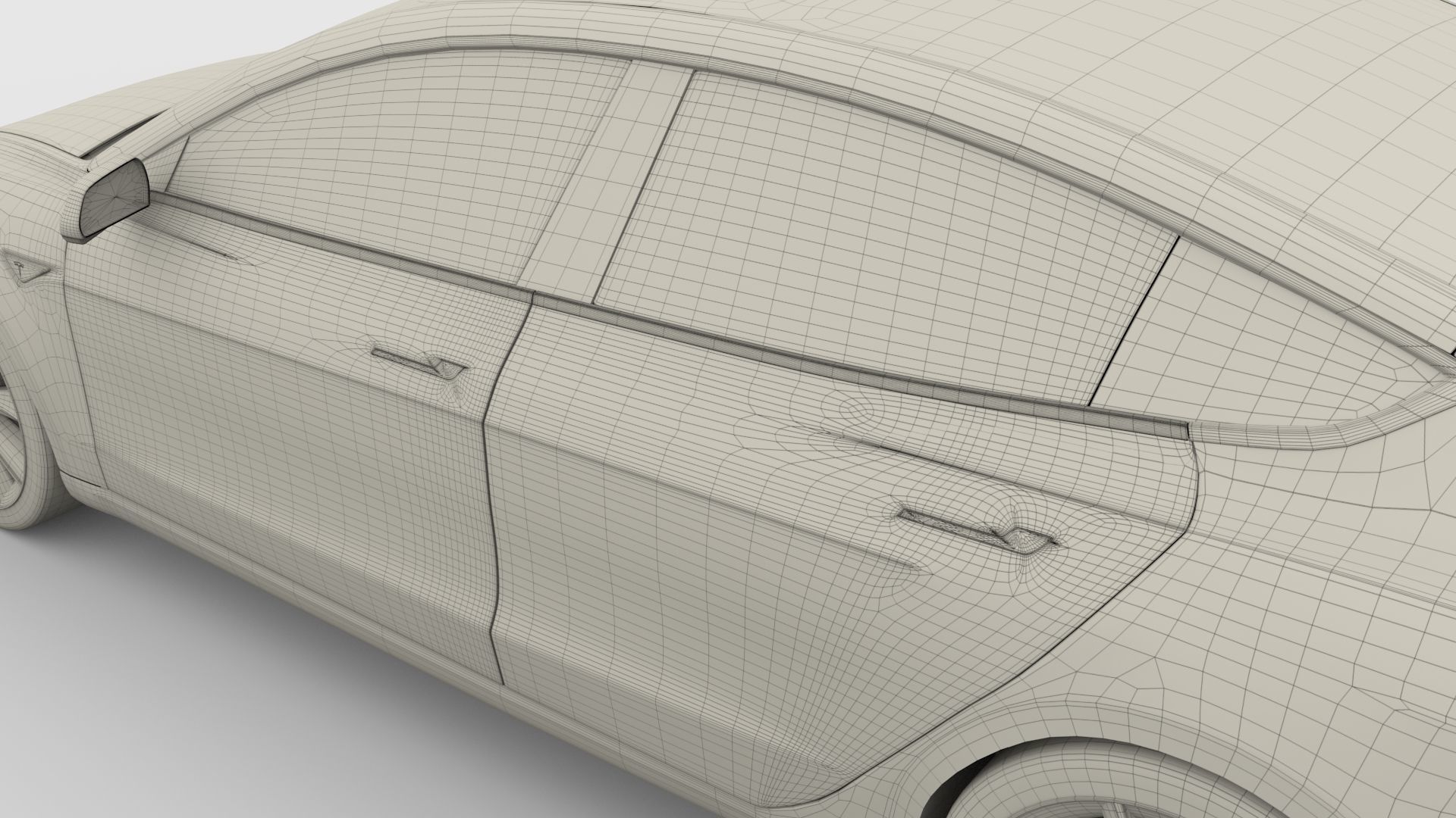 Tesla Model 3 with Chassis Blue 3D model_19